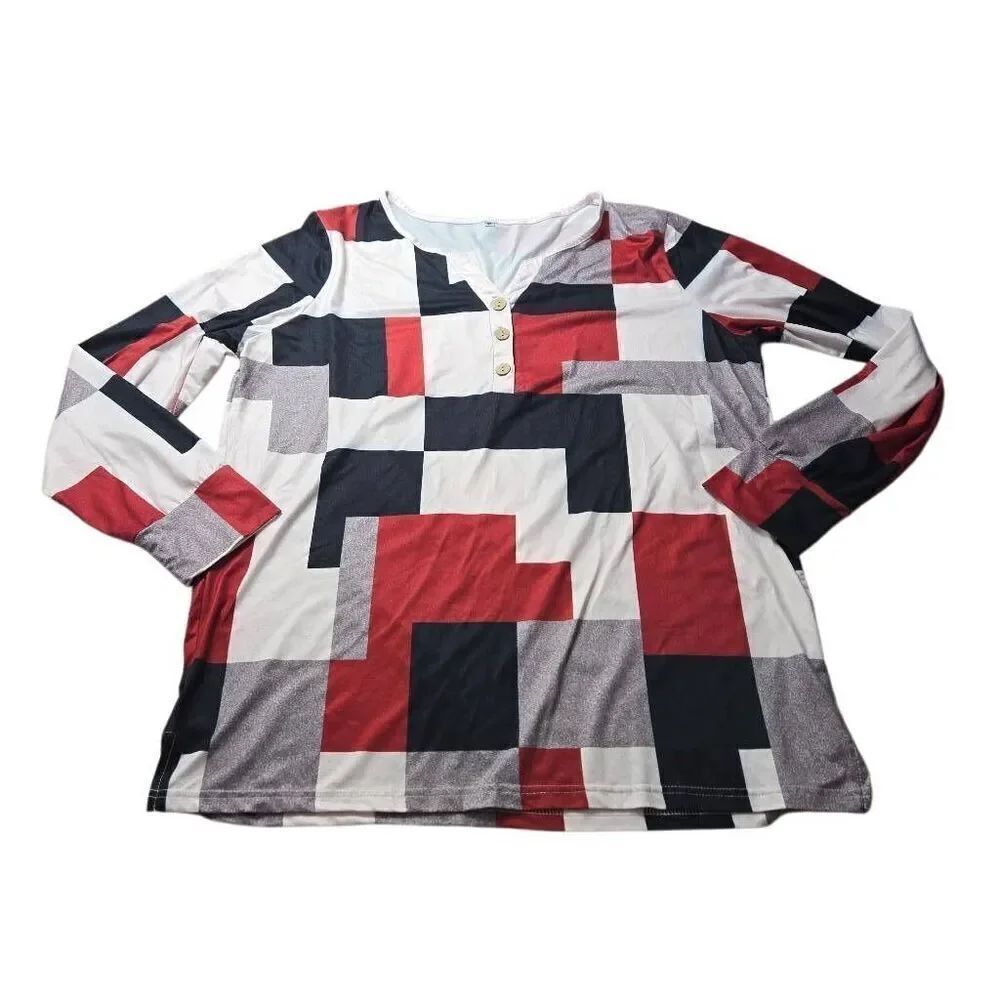 Woman abstract shirt M